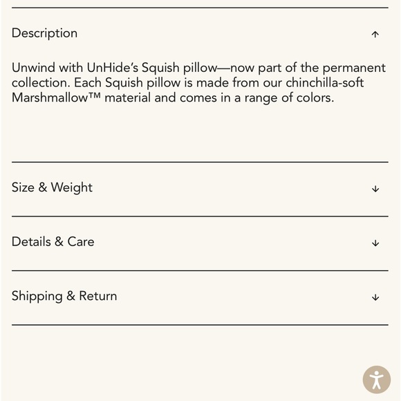 Unhide Squish Standard Size in Rosy Baby Chinchilla-Soft-Marshmallow Pillow. NWT - Picture 3 of 6